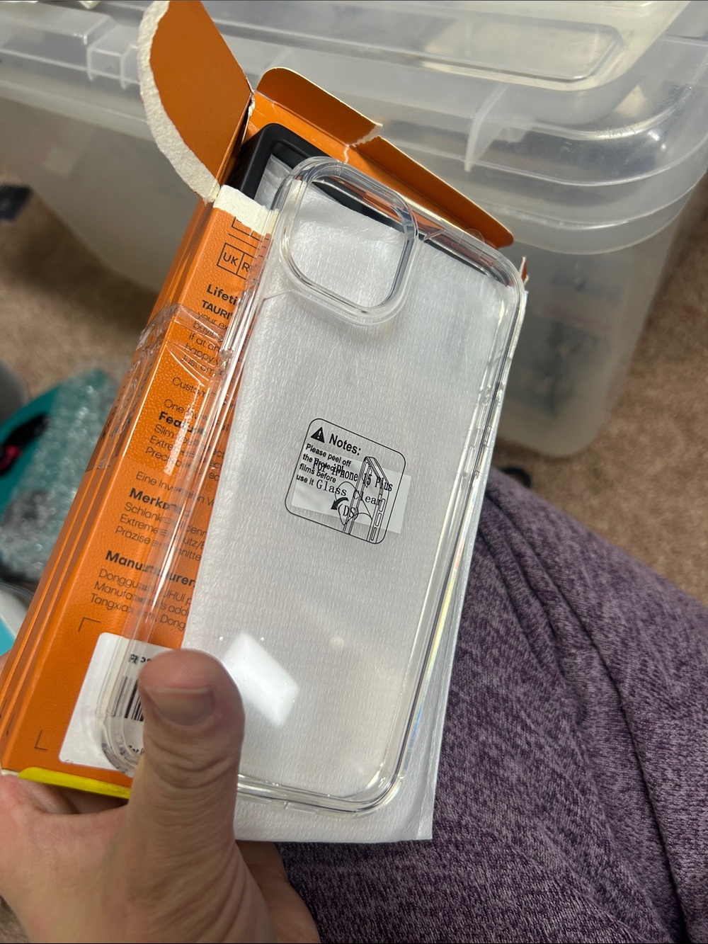 New 3 pack- Clear Protective Cover for iPhone 15 plus binF12